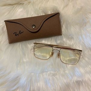 Ray Ban gold eye glasses